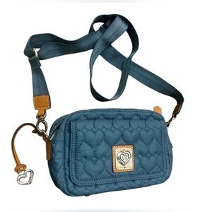 Brighton Kira Heart bag MINT/NEW condition- smaller crossbody beautiful blue